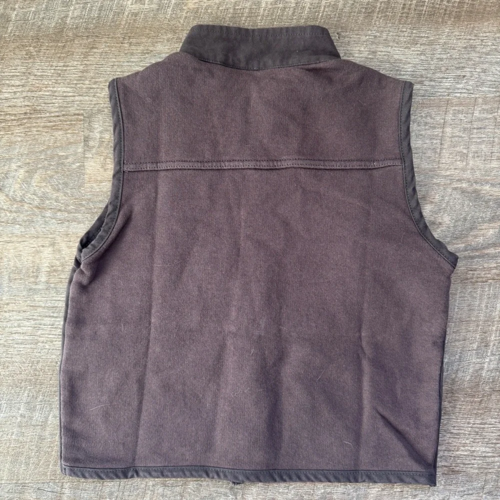 Zara Kids‎ Big Olita Surf Classics Canvas Utility Vest Dark Brown Size 2-3Y 98cm